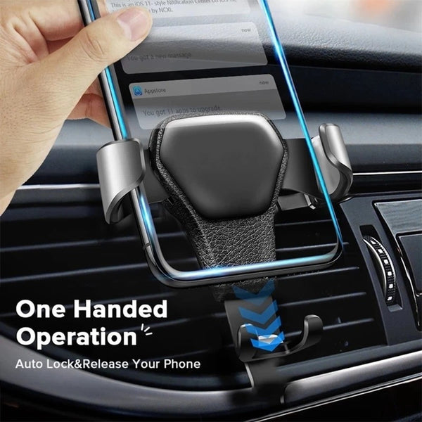 Universal Gravity Phone Holder Car Air Vent Mount Metal Mobile Stand GPS Support For Smartphone Air Vent Stand Cradle For Mobile Cell Phone