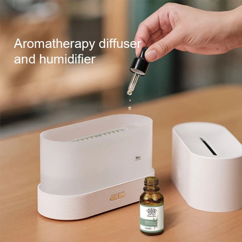 Kinscoter Aroma Diffuser Air Humidifier Ultrasonic Cool Mist Maker Fogger Led Essential Oil Flame Lamp Difusor - Bunabo