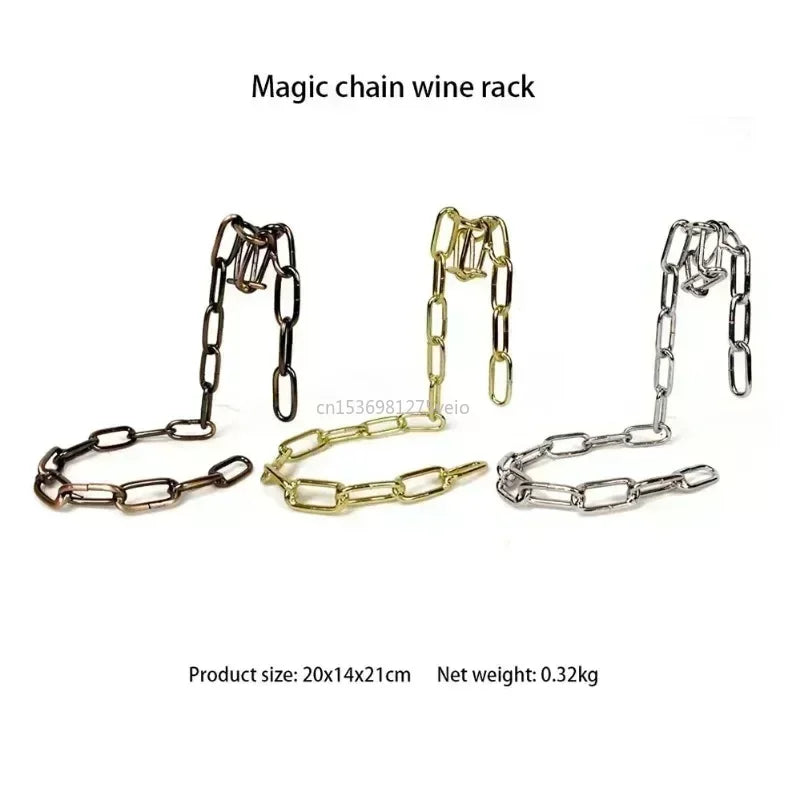 Magic Iron Chain Wine Bottle Holder