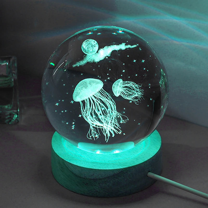 3D Jellyfish crystal ball-Bunabo