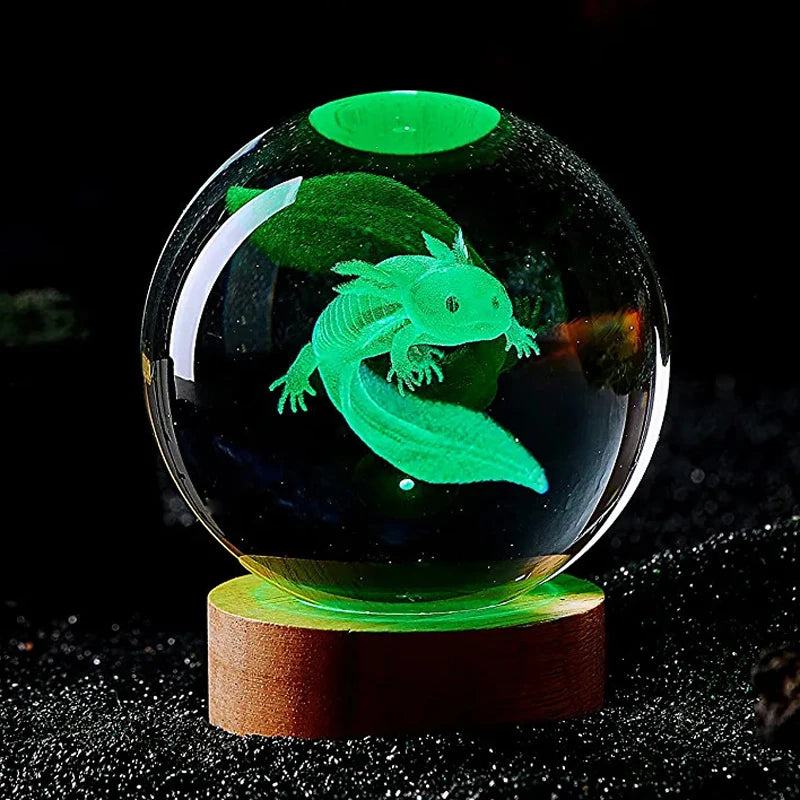 3D Axolotl Crystal Ball-Bunabo