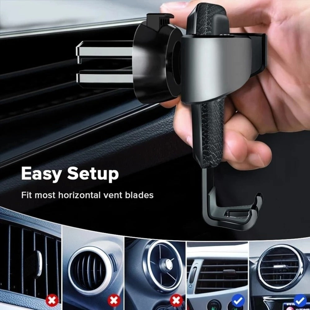 Universal Gravity Phone Holder Car Air Vent Mount Metal Mobile Stand GPS Support For Smartphone Air Vent Stand Cradle For Mobile Cell Phone