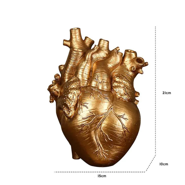 Heart-Shaped Resin Vase - Bunabo